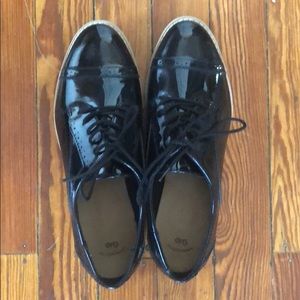 Black glossy shoes